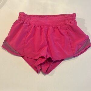 Lululemon sonic pink hotty hot shorts
